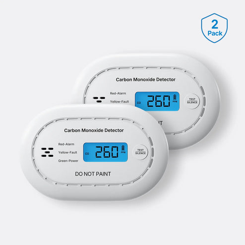 CO12 2-Pack Carbon Monoxide Alarm with Digital Display | 10-Year Battery TUV