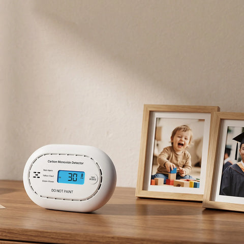 CO12 2Pack with LCD Digital Display Carbon Monoxide Alarm | 10-Year Battery TUV