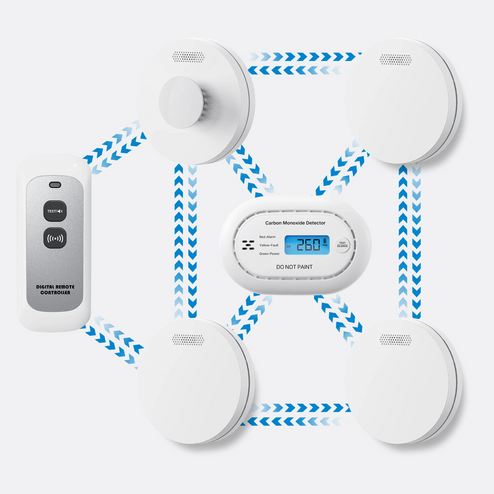 XDS11R 10 Year Battery Smoke Alarm & CO12 CO Alarm Kit | EU Compliant