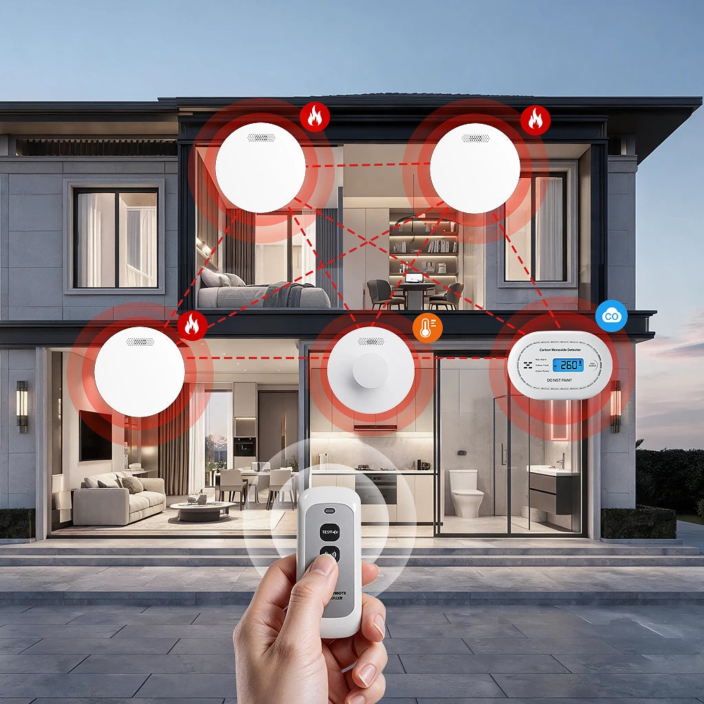 XDS11R 10 Year Battery Smoke Alarm & CO12 CO Alarm Kit | EU Compliant